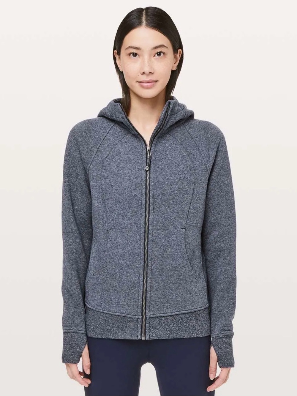 Lululemon Scuba Hoodie *Light Cotton Fleece Heathered Speckled True Navy